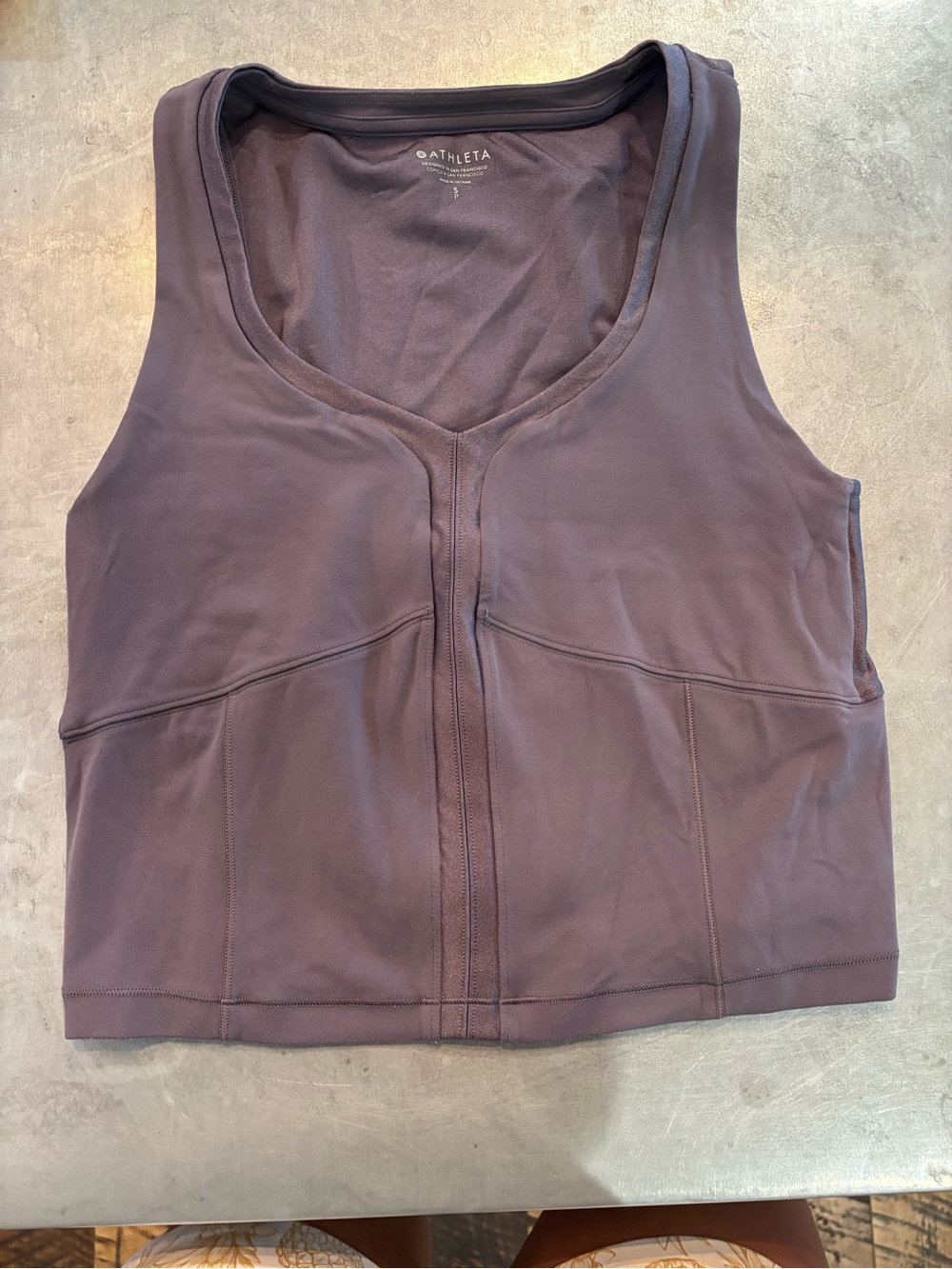 Athleta Plum Scoop-Neck Seam-Detail Tank